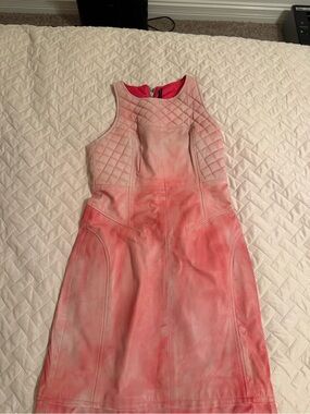W118 by Walter Baker Pink to Coral Ombre Quilted Dress